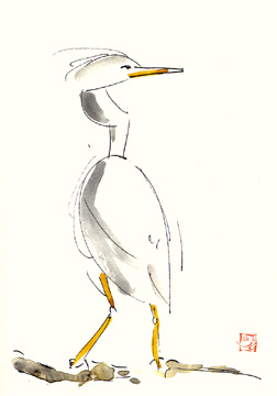 heron watercolor &copy; Jerry Dreesen 2005