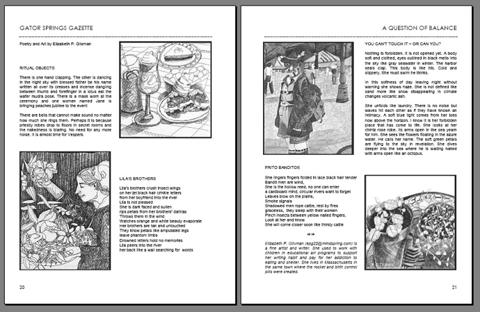 Glixman centerfold from A Question of Balance